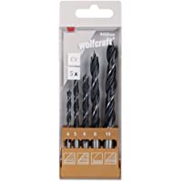 Wolfcraft 8458000 brocas espiral para madera CV- compuesto de: Ø 4-0-5-0-6-0-8-0-10-0 mm en estuche de plástico PACK 5…